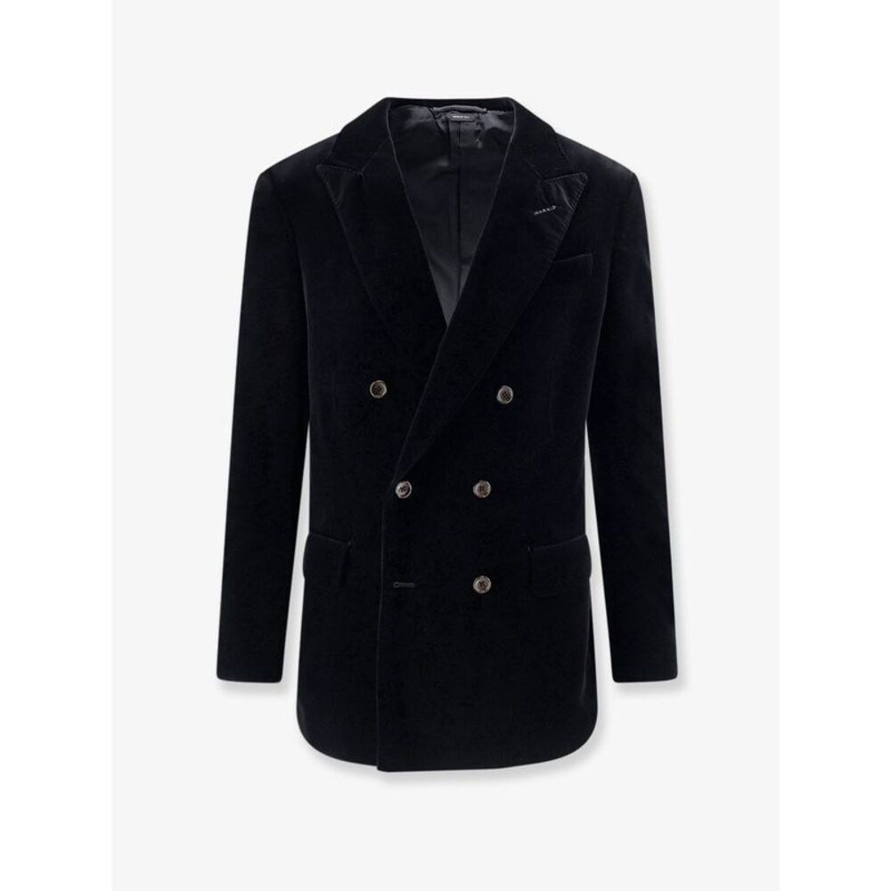 Tom Ford Men Double-Breasted Velvet Blazer